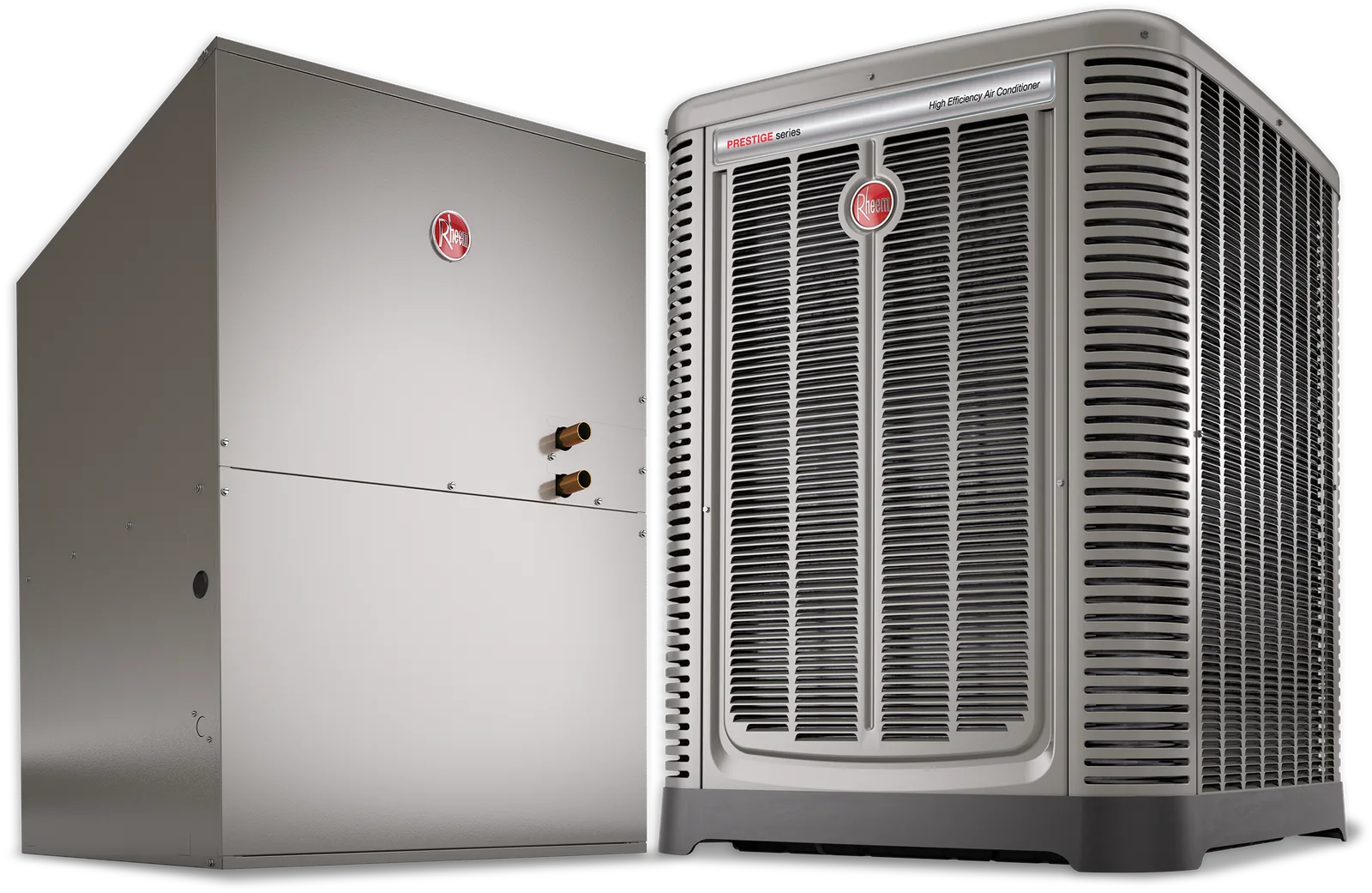 Rheem Prestige hydronic air handler with high-efficiency AC